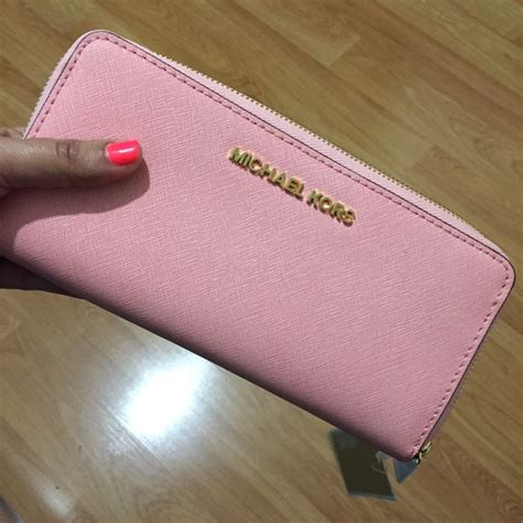 pale pink wallet michael kors|Michael Kors pink wallet sale.